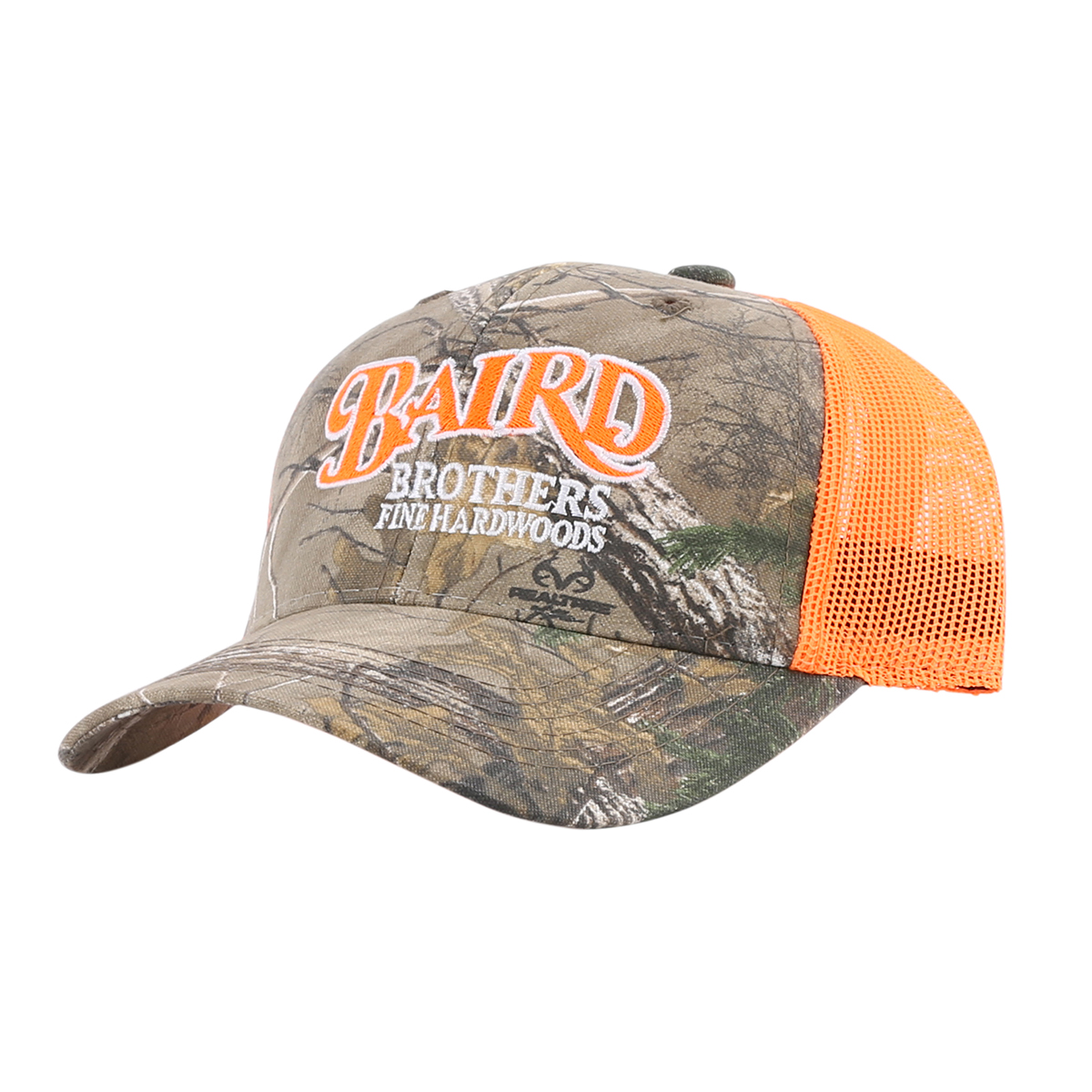 camo and orange hat