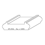 1-1/16" x 3.855" White Oak Custom Shoe Rail - SPL9006