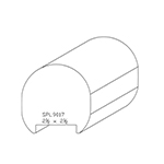 2-1/2" x 2-1/2" x 4" SPL9017 Profile Sample