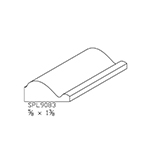 5/8" x 1-3/8" Natural Alder Custom Bed Moulding - SPL9083