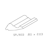 0.811" x 2.113" Walnut Custom Panel Moulding - SPL9103