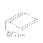 0.955" x 1.770" F/J Primed Poplar Custom Cabinet Moulding - SPL9145