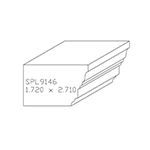 1.720" x 2.710" Ash Custom Accessory Moulding - SPL9146
