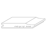 3/4" x 5-1/8" F/J Primed Poplar Custom Wainscote - SPL9165