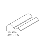 0.600" x 1-5/16" Poplar Custom Bed Moulding - SPL9216