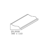 0.580" x 1.110" Ash Custom Bed Moulding - SPL9228