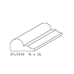 3/4" x 1-1/2" F/J Primed Poplar Custom Bed Moulding - SPL9348