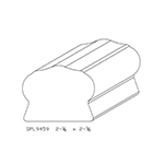 2-1/8" x 2-5/16" x 4" SPL9459 Profile Sample