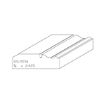 3/4" x 2.425" White Oak Custom Cabinet Edge Profile - SPL9591