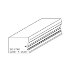 1.255" x 1-5/8" Hickory Custom Miscellaneous Moulding - SPL9782