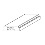 1/2" x 1-5/8" Hickory Custom Miscellaneous Moulding - SPL9812