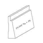 13/16" x 2-1/2" F/J Primed Poplar Custom Baseboard - SPL2000