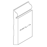11/16" x 5-1/4" F/J Primed Poplar Custom Baseboard - SPL2003