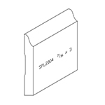7/16" x 3" F/J Primed Poplar Custom Baseboard - SPL2004