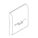 7/16" x 3" White Oak Modern Baseboard - SPL202