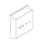 3/4" x 3" F/J Primed Poplar Custom Baseboard - SPL2031