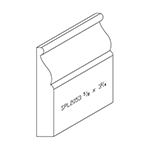 5/8" x 3-1/4" F/J Primed Poplar Custom Baseboard - SPL2053