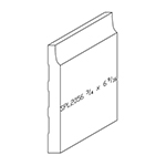 3/4" x 6-9/16" F/J Primed Poplar Custom Baseboard - SPL2056