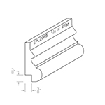 7/8" x 2.031" F/J Primed Poplar Custom Baseboard - SPL2085