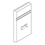 3/4" x 7-1/2" F/J Primed Poplar Custom Baseboard - SPL2089