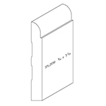 3/4" x 5-1/2" F/J Primed Poplar Custom Baseboard - SPL2090