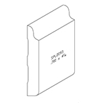 0.700" x 4-1/4" F/J Primed Poplar Custom Baseboard - SPL2093