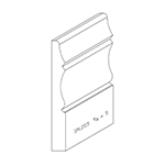 5/8" x 5" F/J Primed Poplar Custom Baseboard - SPL2115
