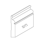 0.590" x 3" F/J Primed Poplar Custom Baseboard - SPL2125