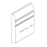0.580" x 4.063" F/J Primed Poplar Custom Baseboard - SPL2157