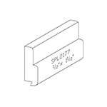 1/2" x 1-1/2" F/J Primed Poplar Custom Baseboard - SPL2177