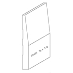 5/8" x 5-1/2" F/J Primed Poplar Custom Baseboard - SPL221