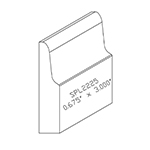 0.675" x 3" F/J Primed Poplar Custom Baseboard - SPL2225
