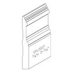 5/8" x 5.188" F/J Primed Poplar Custom Baseboard - SPL2227