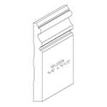 5/8" x 5-1/2" F/J Primed Poplar Custom Baseboard - SPL2228