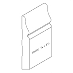 3/4" x 5-1/4" F/J Primed Poplar Custom Baseboard - SPL222