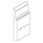 5/8" x 5-1/2" F/J Primed Poplar Custom Baseboard - SPL227