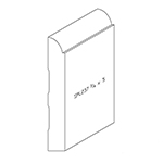 3/4" x 5" F/J Primed Poplar Custom Baseboard - SPL237