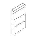 3/4" x 7-1/2" F/J Primed Poplar Custom Baseboard - SPL239