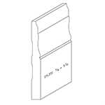 5/8" x 5-1/2" F/J Primed Poplar Custom Baseboard - SPL251
