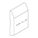 5/8" x 3-3/4" F/J Primed Poplar Custom Baseboard - SPL258