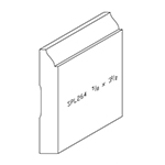 5/8" x 3-1/2" F/J Primed Poplar Custom Baseboard - SPL264