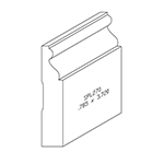 0.785" x 3.720" F/J Primed Poplar Custom Baseboard - SPL270