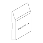 0.565" x 4" F/J Primed Poplar Custom Baseboard - SPL274