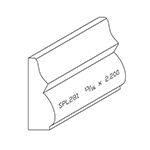 13/16" x 2.200" F/J Primed Poplar Custom Baseboard - SPL281