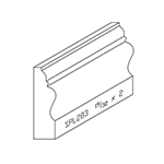 0.594" x 2" Natural Alder Custom Baseboard - SPL283