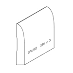 0.590" x 3" Ash Custom Baseboard - SPL285