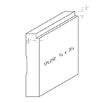 3/4" x 3-1/2" F/J Primed Poplar Custom Baseboard - SPL292