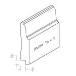 5/8" x 3" F/J Primed Poplar Custom Baseboard - SPL294