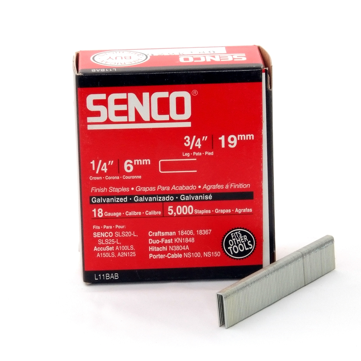 Senco 3/4" 18 Gauge 1/4" Crown Medium Wire - 5000 Count