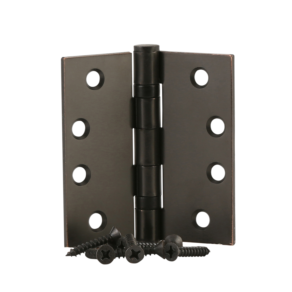 4" Oil Rubbed/Aged Bronze Square Corner Steel Ball Bearing Door Hinges